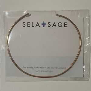 Sela + Sage Minimalist Bronze Collar Necklace